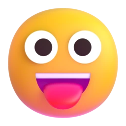 Face with tongue animated emoji