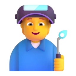 Factory worker animated emoji