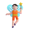 Fairy: light skin tone 3D animated emoji
