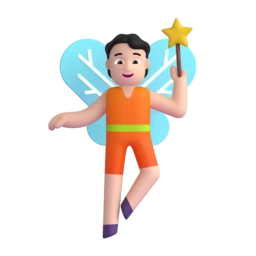 Fairy: light skin tone animated emoji