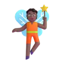 Fairy: medium-dark skin tone 3D animated emoji