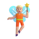 Fairy: medium-light skin tone 3D animated emoji