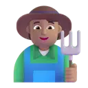 Farmer: medium skin tone 3D animated emoji