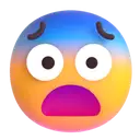 Fearful face 3D animated emoji