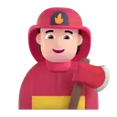 Firefighter: light skin tone 3D animated emoji