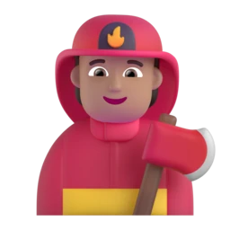 Firefighter: medium skin tone animated emoji