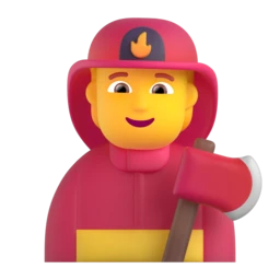 Firefighter animated emoji