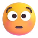 Flushed face 3D animated emoji