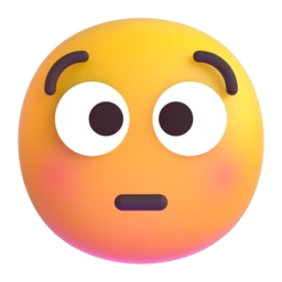 Flushed face animated emoji