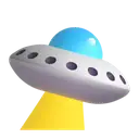 Flying saucer 3D animated emoji