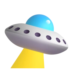 Flying saucer animated emoji