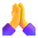 Folded hands 3D animated emoji