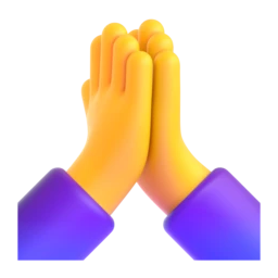 Folded hands animated emoji