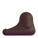 Foot: dark skin tone 3D animated emoji