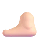 Foot: light skin tone 3D animated emoji