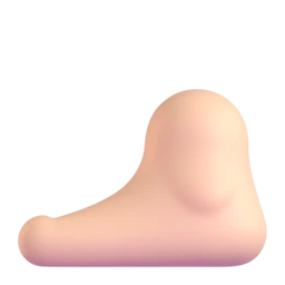 Foot: light skin tone animated emoji