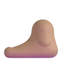 Foot: medium skin tone 3D animated emoji