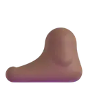 Foot: medium-dark skin tone 3D animated emoji