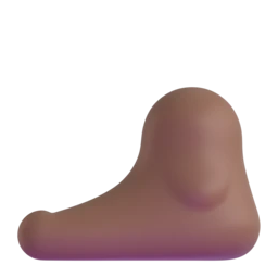 Foot: medium-dark skin tone animated emoji