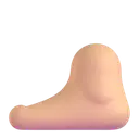 Foot: medium-light skin tone 3D animated emoji