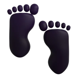 Footprints animated emoji