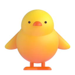 Front-facing baby chick animated emoji