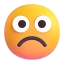 Frowning face 3D animated emoji