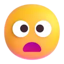 Frowning face with open mouth 3D animated emoji