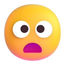 Frowning face with open mouth animated emoji