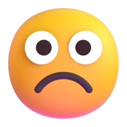 Frowning face animated emoji