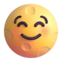Full moon face 3D animated emoji