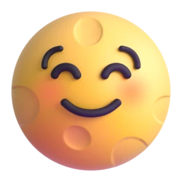 Full moon face animated emoji