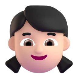 Girl: light skin tone animated emoji