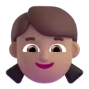 Girl: medium skin tone 3D animated emoji