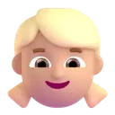 Girl: medium-light skin tone 3D animated emoji