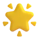 Glowing star 3D animated emoji