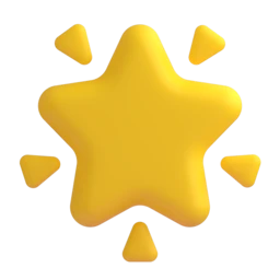 Glowing star animated emoji