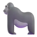 Gorilla 3D animated emoji