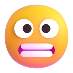 Grimacing face animated emoji