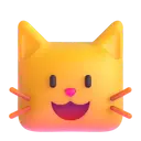 Grinning cat 3D animated emoji