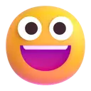 Grinning face 3D animated emoji