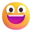 Grinning face with big eyes 3D animated emoji