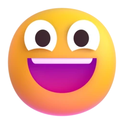 Grinning face with big eyes animated emoji