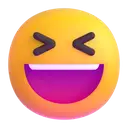 Grinning squinting face 3D animated emoji