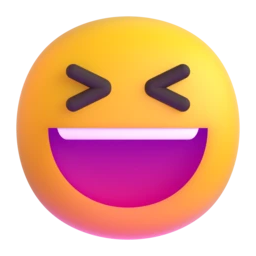 Grinning squinting face animated emoji