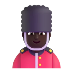 Guard: dark skin tone animated emoji