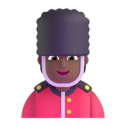 Guard: medium-dark skin tone animated emoji