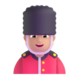 Guard: medium-light skin tone animated emoji