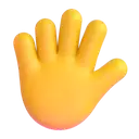 Hand with fingers splayed 3D animated emoji
