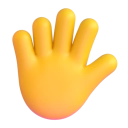 Hand with fingers splayed animated emoji